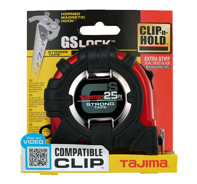 Tajima GS-MC25BW, GS-LOCK, 25ft x 1 in strong tape & HORNED MAGNETIC HOOK, COMPATIBLE CLIP - Image 7