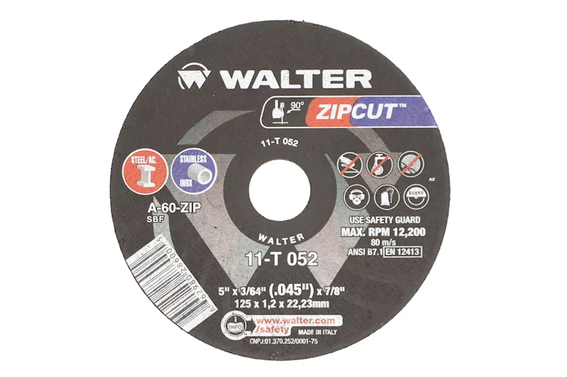 Walter 11T052, ZIPCUT 5X3/64X7/8'' T1 CUT-OFF WHEEL