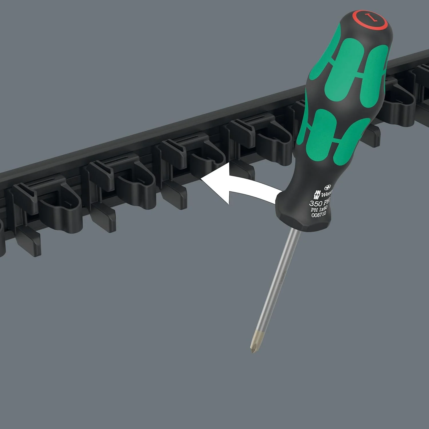 Wera 05051012001, 9650 Magnetic rail Kraftform screwdriver set, 9 pieces - Image 2