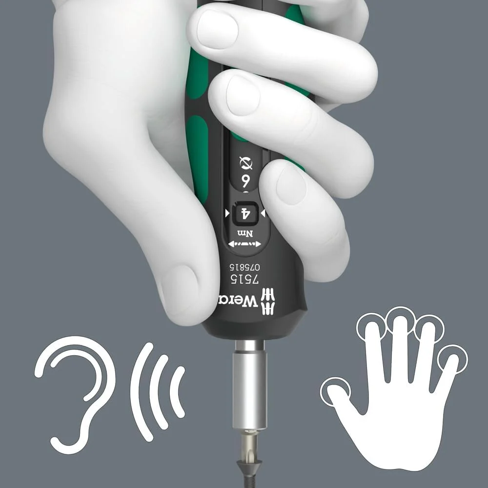 Wera 05075815001, 7515 Kraftform Safe-Torque Speed Torque screwdriver, 2-6 Nm, 1/4" x 2.0 Nm x 3.0 Nm x 4.0 Nm x 5.0 Nm x 6.0 Nm x 147.5 mm - Image 5